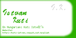 istvan kuti business card